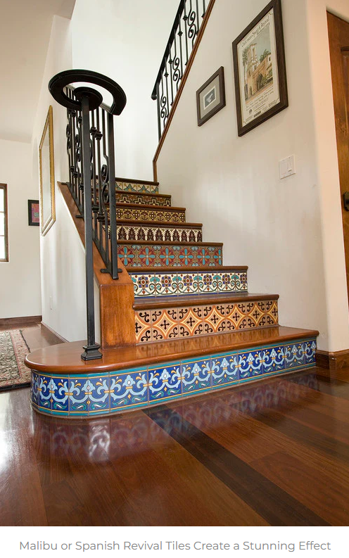 Tile stair risers